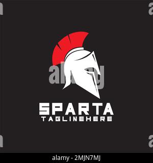 l'icona del logo spartan progetta il vettore Illustrazione Vettoriale