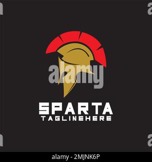 l'icona del logo spartan progetta il vettore Illustrazione Vettoriale