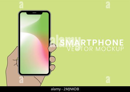 Immagine dello schermo dello smartphone, immagine vettoriale del dispositivo digitale Illustrazione Vettoriale