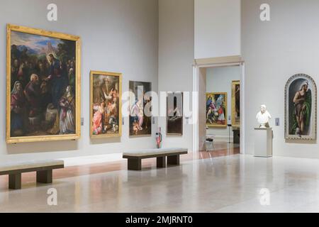 Interno della galleria e museo estense, Modena, Italia Foto Stock