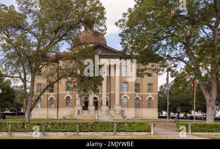 San Marcos, Texas, USA - 14 ottobre 2022: Il tribunale della contea di Hays Foto Stock