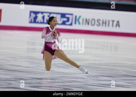 Rinka Watanabe del Giappone compete durante il Gran Premio di Figura della ISU finale di Pattinaggio Torino 2022 a Palavela. Foto Stock