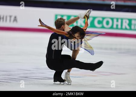 Madison Chock e Evan Bates degli Stati Uniti d'America si sfidano durante il Gran Premio di Figura della finale di Pattinaggio di Torino 2022 a Palavela. Foto Stock