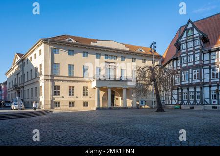 Museo di Stato di Braunschweig (Landesmuseum) ex Casa Editrice Vieweg a Burgplatz (Piazza del Castello) - Braunschweig, bassa Sassonia, Germania Foto Stock