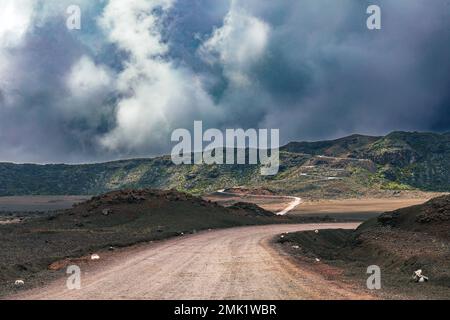 Isola di Reunion - strada per il vulcano : la plaine des sables Foto Stock