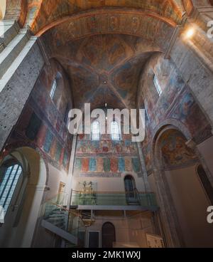 Transetto settentrionale fresco secco dipinti a St. Interno della Cattedrale di Blasii - Braunschweig, bassa Sassonia, Germania Foto Stock