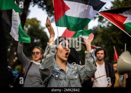 Tel Aviv, Israele. 28th Jan, 2023. Israeliani e palestinesi hanno preso parte a una protesta contro il governo israeliano e le azioni militari in Cisgiordania e a Gerusalemme la scorsa settimana. Credit: Ilia Yefimovich/dpa/Alamy Live News Foto Stock