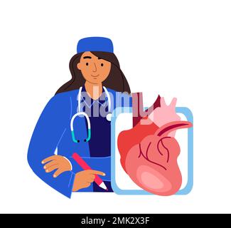 Chirurgo medico cardiologo ricercatore, cura, ricerca di cuore aritmia.cardiogramma, fluorografia Consulenza.Diagnostica Clinica Web Medical Hospit Foto Stock