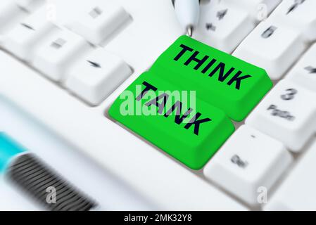 Titolo concettuale Think Tank. Idea aziendale pensiero di innovative e preziose soluzioni idee di successo Foto Stock