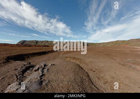 Isola di Reunion - strada per il vulcano : la plaine des sables Foto Stock