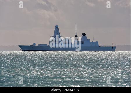 HMS Daring è un cacciatorpediniere di tipo 45 gestito dalla Royal Navy. Foto Stock