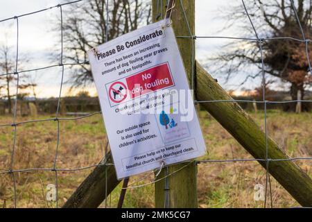 Nessun fouling del cane, lenham, kent, regno unito Foto Stock