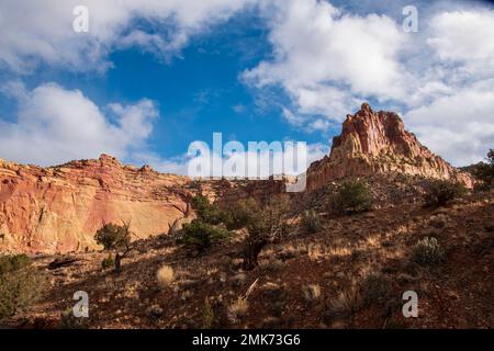 Il Capitol Reef National Park è uno dei 5 parchi nazionali dello Utah, USA. Foto Stock