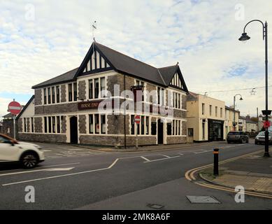 Casa pubblica Horse and Groom, Cowbridge, Galles del Sud. Gennaio 2023. Inverno. Foto Stock