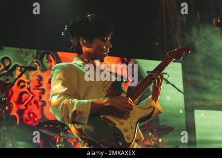 Milano, Italia. 26th Jan, 2023. La band indie-rock coreana The Rose si esibirà in diretta ad Alcatraz a Milano il 26 gennaio 2023 (Foto di Maria Laura Arturi/NurPhoto) Credit: NurPhoto SRL/Alamy Live News Foto Stock