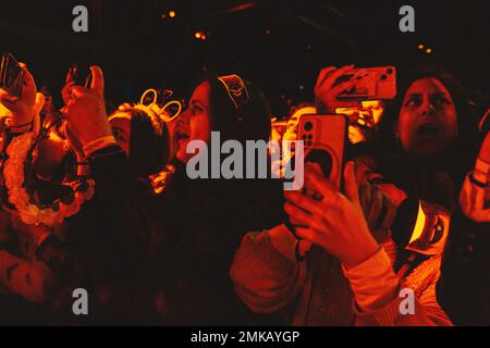 Milano, Italia. 26th Jan, 2023. La band indie-rock coreana The Rose si esibirà in diretta ad Alcatraz a Milano il 26 gennaio 2023 (Foto di Maria Laura Arturi/NurPhoto) Credit: NurPhoto SRL/Alamy Live News Foto Stock