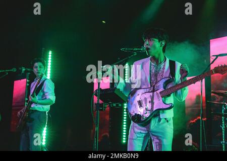 Milano, Italia. 26th Jan, 2023. La band indie-rock coreana The Rose si esibirà in diretta ad Alcatraz a Milano il 26 gennaio 2023 (Foto di Maria Laura Arturi/NurPhoto) Credit: NurPhoto SRL/Alamy Live News Foto Stock