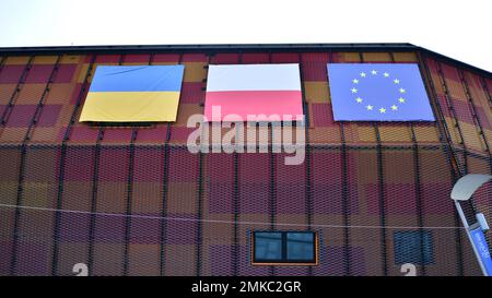 Szczecin, Polonia. 17 agosto 2022. La costruzione del Cennername di Scienze marine di Jerzy Stelmach a Szczecin. Foto Stock