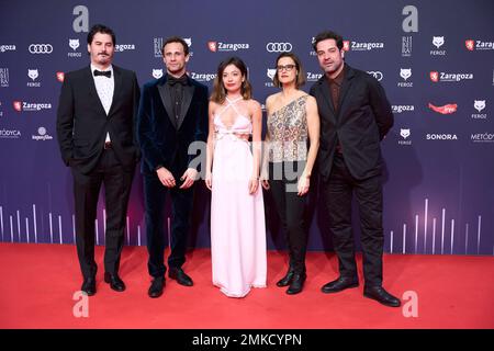 28 gennaio 2023, Saragozza, Aragona, Spagna: Anna Castillo partecipa ai Feroz Awards 2023 - Red Carpet all'Auditorium il 28 gennaio 2023 a Saragozza, Spagna (Credit Image: © Jack Abuin/ZUMA Press Wire) SOLO PER USO EDITORIALE! Non per USO commerciale! Foto Stock