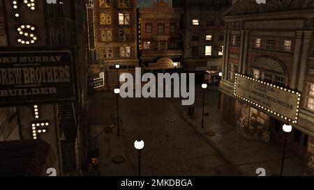 3D-illustrazione di una striscia di storia dei venti ruggenti 1920 Foto Stock