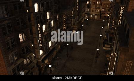 3D-illustrazione di una striscia di storia dei venti ruggenti 1920 Foto Stock