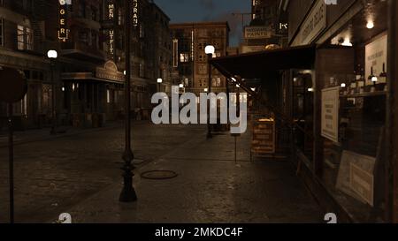 3D-illustrazione di una striscia di storia dei venti ruggenti 1920 Foto Stock