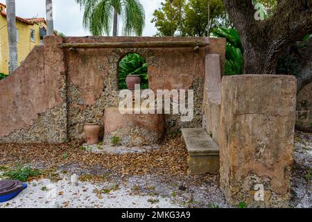 Architettura storica in Coral Gables Miami FL Ponce De Leon Plaza Foto Stock