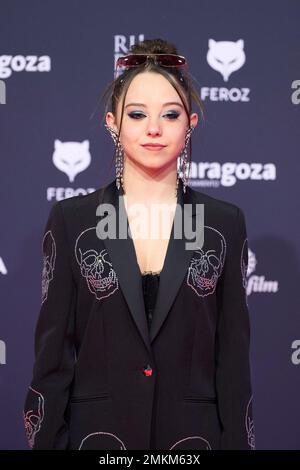 Carla Quilez partecipa ai Feroz Awards 2023 - Red Carpet all'Auditorium il 28 gennaio 2023 a Saragozza, Spagna. Foto di ABACAPRESS.COM Foto Stock