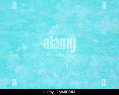 Sfondo parete turchese dipinto, texture. Primo piano della struttura in cemento Foto Stock
