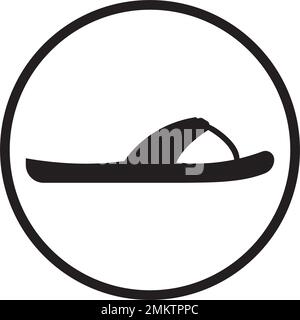 flip-flops logo vettoriale illustrazione semplice design Illustrazione Vettoriale