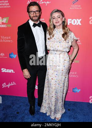 Los Angeles, Stati Uniti. 28th Jan, 2023. LOS ANGELES, CALIFORNIA, USA - 28 GENNAIO: Jonathan Lapaglia e Ursula Brooks arrivano al G'Day USA Arts Gala 2023 che si tiene presso lo Skirball Cultural Center il 28 gennaio 2023 a Los Angeles, California, Stati Uniti. (Foto di Xavier Collin/Image Press Agency) Credit: Image Press Agency/Alamy Live News Foto Stock