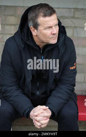 Mark Cooper manager di Yeovil Town durante la partita della National League tra Dagenham e Redbridge contro Yeovil Town a Victoria Road, Dagenham su 28th Foto Stock