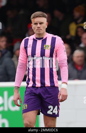 Charlie Cooper di Yeovil Town figlio dell'ex calciatore Mark Cooper e nipote dell'Inghilterra internazionale Terry Cooper durante la partita della National League b Foto Stock