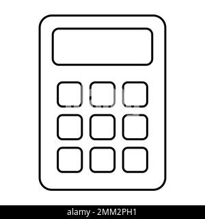 Icona della calcolatrice, illustrazione vettoriale del pulsante web della matematica. Internet sito web finanza tecnologia design . Illustrazione Vettoriale