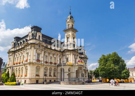 Storico municipio sulla piazza del mercato di Nowy Sacz, Polonia Foto Stock