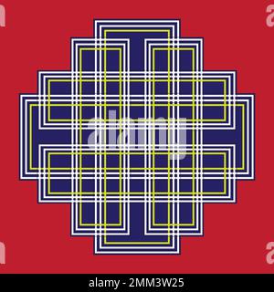 Motivo celtico continuo a quadretti geometrici. Illustrazione vettoriale Illustrazione Vettoriale