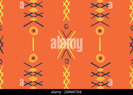 Pattern background, etnia senza giunture aztec design, coloratissimo stile geometrico, vettoriale Illustrazione Vettoriale