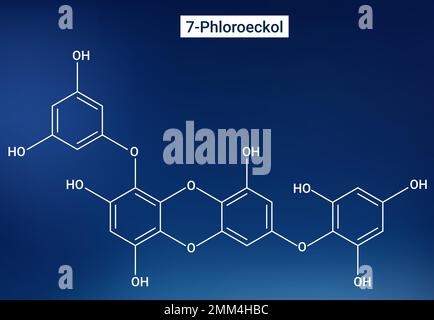 La struttura chimica del 7-Phloroeckol Illustrazione Vettoriale