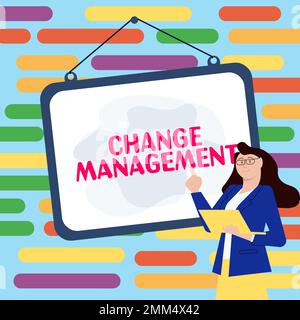Testo che mostra Inspiration Change Management. Parola per la sostituzione della leadership in un'organizzazione nuove politiche Foto Stock