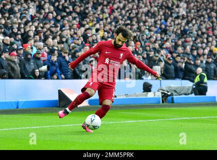 Brighton, Regno Unito. 29th Jan, 2023. Mohamed Salah del Liverpool FC durante la partita della fa Cup Fourth Round tra Brighton & Hove Albion e Liverpool all'Amex il 29th 2023 gennaio a Brighton, Inghilterra. (Foto di Jeff Mood/phcimages.com) Credit: PHC Images/Alamy Live News Foto Stock