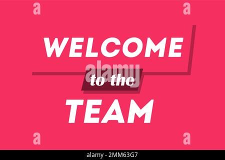 Benvenuti al team Red monocolor banner Illustrazione Vettoriale