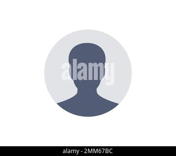 Profilo avatar predefinito. Icona del profilo utente. Immagine del profilo, simbolo verticale. Membro utente, icona persone in stile piatto. Pulsante cerchio con foto avatar. Illustrazione Vettoriale
