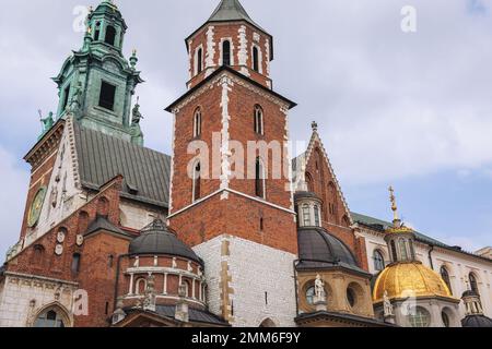 Cattedrale del Castello reale di Wawel nella città di Cracovia, Voivodato di Polonia minore Foto Stock