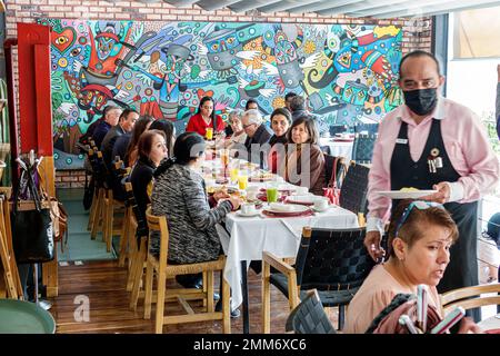 Città del Messico, Centro storico Centro storico Centro, El Mayor terrazza ristorante, uomo uomini maschio, donna donna donna donna donna donna donna, adulti, residenti residenti, c Foto Stock