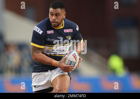 Leeds, Regno Unito. 29th Jan, 2023. Headingley Stadium, St MichaelÕs Lane, Leeds, West Yorkshire, 29th gennaio 2023 Leeds Rhinos/Bradford Bulls durante la partita pre-stagionale del Keith Howard Foundation Trophy. Sam Lisone di Leeds Rhinos Credit: Touchlinepics/Alamy Live News Foto Stock