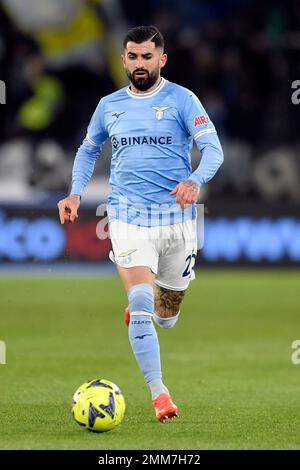 Roma, Italia. 29th Jan, 2023. Elseid Hysaj della SS Lazio durante la Serie Una partita di calcio tra SS Lazio e ACF Fiorentina allo stadio Olimpico di Roma, 29th gennaio 2023. Foto Antonietta Baldassarre/Insidefoto Credit: Insidefoto di andrea staccioli/Alamy Live News Foto Stock