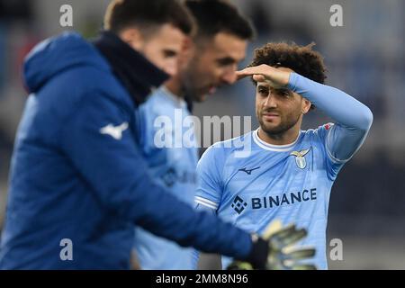 Roma, Italia. 29th Jan, 2023. Deiezione di Felipe Anderson della SS Lazio in occasione della Serie Una partita di calcio tra SS Lazio e ACF Fiorentina allo stadio Olimpico di Roma, 29th gennaio 2023. Foto Antonietta Baldassarre/Insidefoto Credit: Insidefoto di andrea staccioli/Alamy Live News Foto Stock