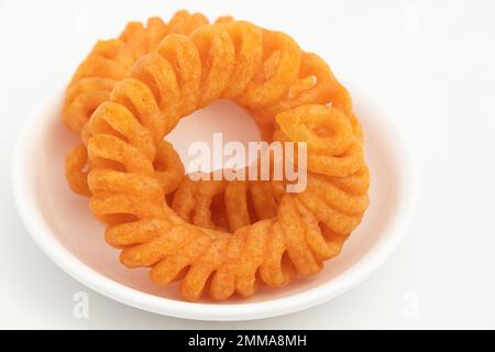 Mithai Imarti indiano chiamato anche Amitti, Amriti, Emarti, Omritti, Jahangir, Jhangiri, Jaangiri è Jalebi spiraloso come Mithai goduto su Holi, Diwali, R Foto Stock