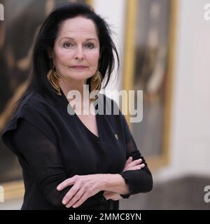 Madrid, Spagna. 29th Jan, 2023. L'artista Isabel Muñoz posa durante la sessione di ritratto al RABASF di Madrid (Foto di Atilano Garcia/SOPA Images/Sipa USA) Credit: Sipa USA/Alamy Live News Foto Stock