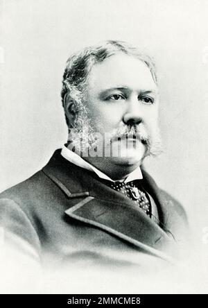 Chester Alan Arthur (1830-1886) è stato eletto 21st presidente degli Stati Uniti e servito dal 1881-1885. Successe al presidente dopo l'assassinio di Garfield. Arthur aveva un'amministrazione onesta, efficiente e dignitosa. Foto Stock